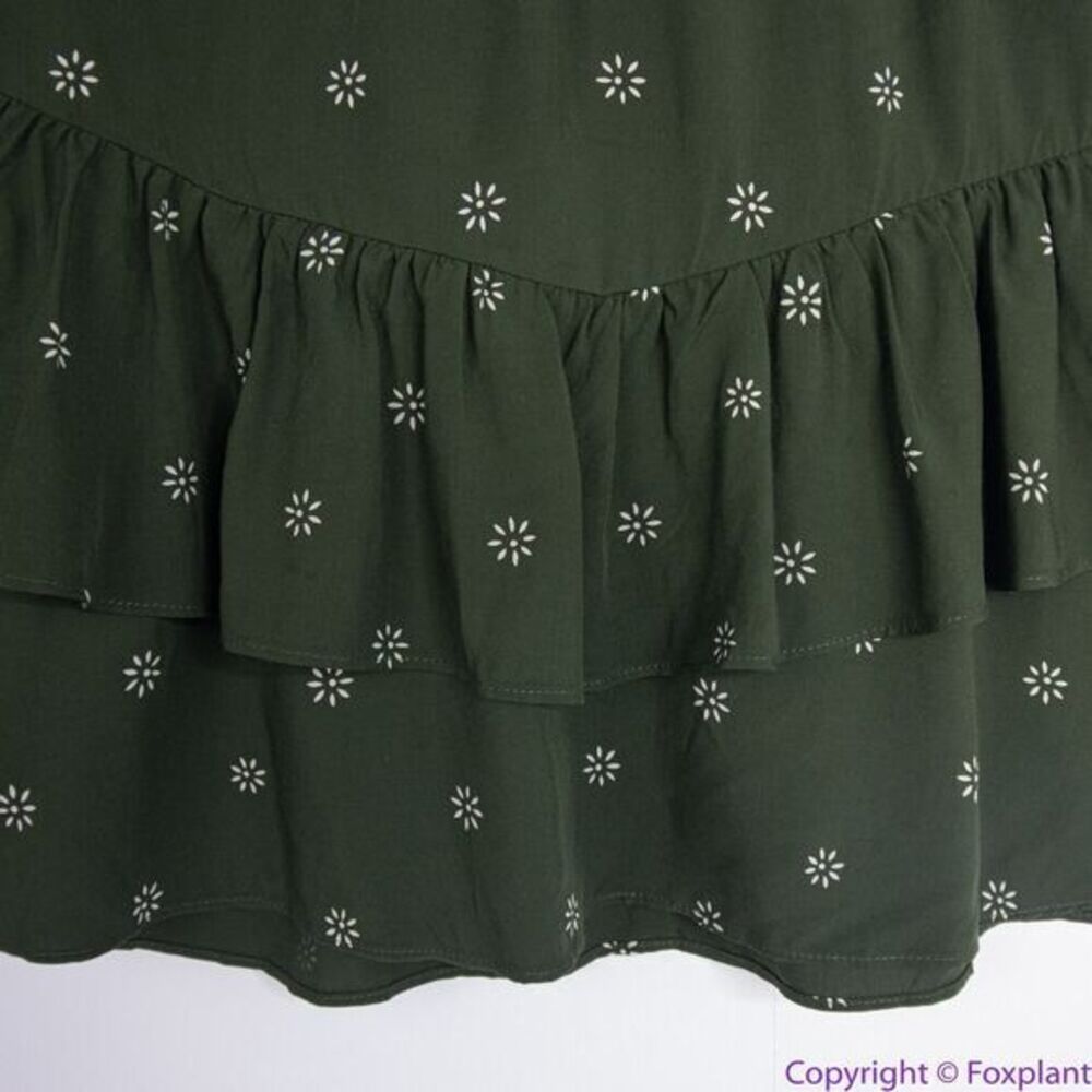 NEW Madewell Pull-On Ruffle Tiered Mini Skirt in‎ Dot Daisies, XS - Picture 5 of 14